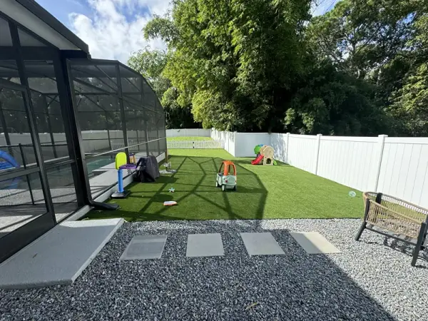 Artificial Turf and Fence installation in Tampa, FL